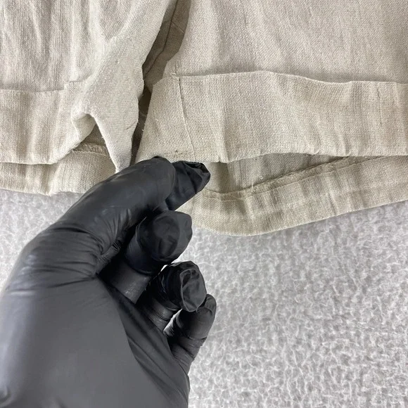 Alice & Olivia Roll‎ Cuff Shorts Womens Size 34 Beige Linen Blend Casual Summer - Picture 7 of 14